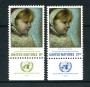 1971 - LOTTO/21403A - ONU U.S.A. - SCUOLA INTERNAZIONALE 2v. CON APP. - NUOVI