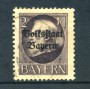 BAVIERA - 1919 - LOTTO/21885 - 2 m. VIOLETTO USATO