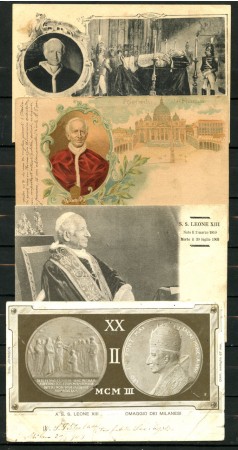 1900 - ITALIA -  PAPA LEONE XIII°  4 CARTOLINE.