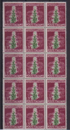 1950 - LOTTO/6109BL - REPUBBLICA -  TABACCO 5 L. BLOCCO