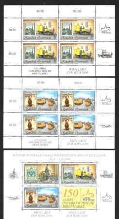 2000 - AUSTRIA - LOTTO/43647 - ESPOSIZIONE WIPA 2000 - 3 FOGLIETTI NUOVI