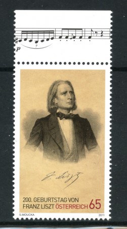 2011 - AUSTRIA - FRANZ LISZT - NUOVO - LOTTO/33564