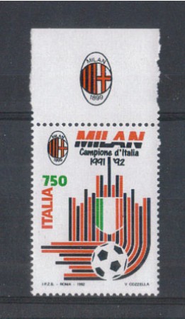 1992 - LOTTO/6991B - REPUBBLICA - SCUDETTO MILAN