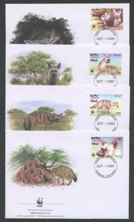 2001 - LOTTO/19382B - ERITREA - PROTELE CRESTATO 4 FDC.