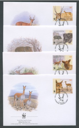2002 - LOTTO/19393B - ARGENTINA -  ARTIODATTILI 4 FDC.