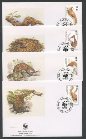 1993 - LOTTO/19258B - GAMBIA - PANGOLINO  4 FDC.