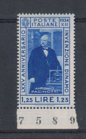 1934 - LOTTO/REG358NN - REGNO - 1,25 LIRE PACINOTTI - NUOVO