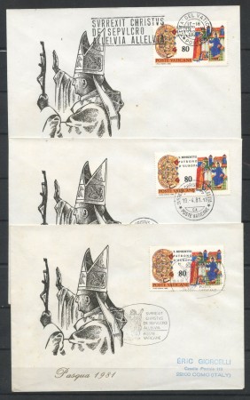 1981 - VATICANO - LOTTO/48465 - INSIEME DI 30 BUSTE CON TUTTI DIVERSI ANNULLI PER LA PASQUA