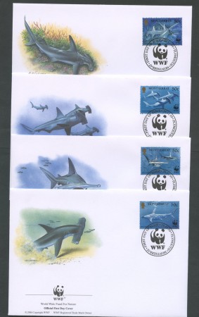 1999 - LOTTO/19355B - MONTSERRAT - PESCE MARTELLO 4 FDC.