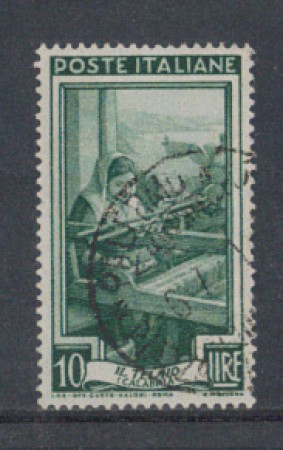 1950 - LOTTO/6120U - REPUBBLICA - 10 LIRE ITALIA AL LAVORO USATO