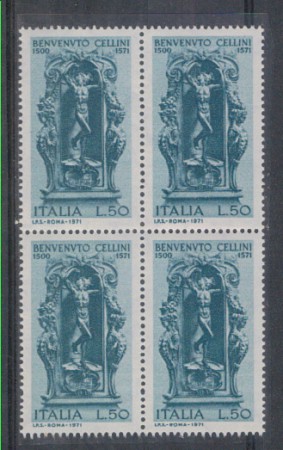 1971 - LOTTO/6540Q - REPUBBLICA - B.CELLINI QUARTINA