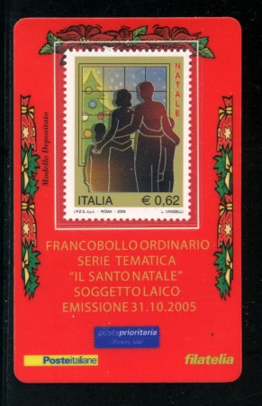 2005 - LOTTO/20961 - REPUBBLICA - 62c. NATALE - TESSERA FILAT.