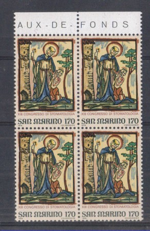 1979 - LOTTO/7997Q - SAN MARINO - STOMATOLOGIA - QUARTINA NUOVI