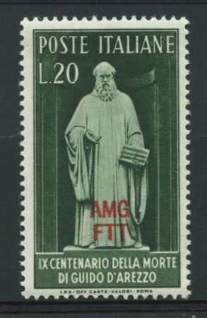1950 - LOTTO/11698 - TRIESTE A - 20 LIRE GUIDO D'AREZZO - LING.