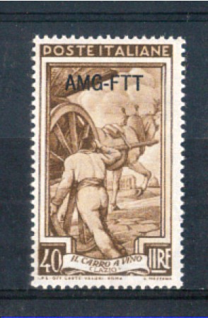 1950 - LOTTO/10279L - TRIESTE A - 40 LIRE ITALIA AL LAVORO LING.