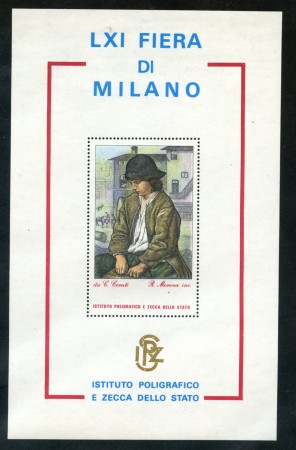 1983 ITALIA - LOTTO/1771 - 61° FIERA DI MILANO - FOGLIETTO ERINNOFILO