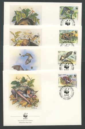 1989 - LOTTO/19928B - BULGARIA - PIPISTRELLI 4 FDC.