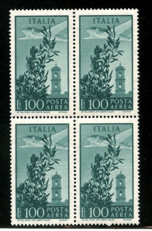 1971 - REPUBBLICA - 100 LIRE POSTA AEREA CAMPIDOGLIO - QUARTINA  NUOVI - LOTTO/31669Q