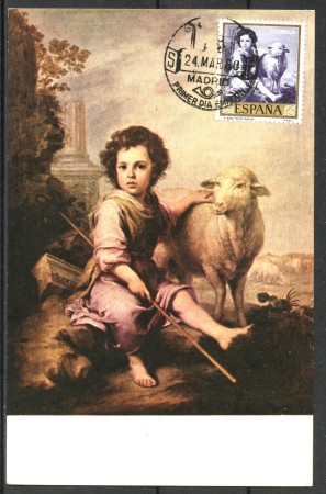 1960 - SPAGNA -  LOTTO/38116 - DIPINTO IL BUON PASTORE - CARTOLINA MAXIMUM