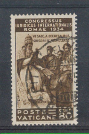 1935 - LOTTO/4175B - VATICANO - 80c. CONGRESSO GIURIDICO