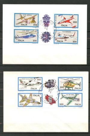 1981/82 - REPUBBLICA - LOTTO/42545 - COSTRUZIONI AERONAUTICHE  2 BUSTE FDC