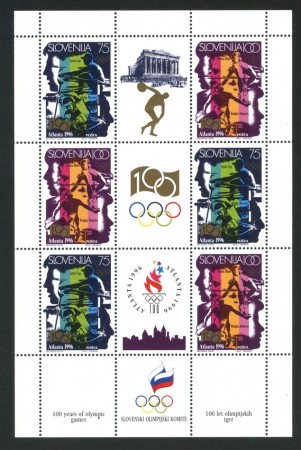 1996 - SLOVENIA - MINIFOGLIO GIOCHI OLIMPICI - NUOVO - LOTTO/33906