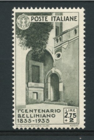 1935 - LOTTO/11727 - REGNO - 2,75+2 LIRE VINCENZO BELLINI - NUOVO