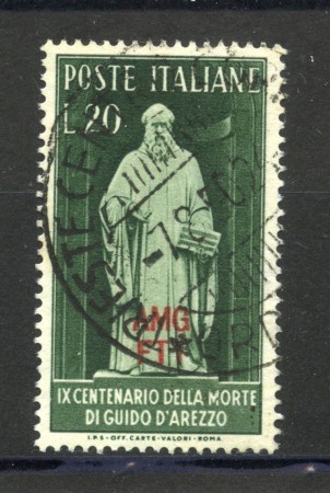 1950 - TRIESTE A - LOTTO/40360 - 20 Lire GUIDO D'AREZZO - USATO