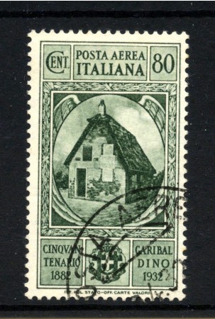 1932 - REGNO - LOTTO/47468 -  POSTA AEREA - 80 CENT. G.GARIBALDI - USATO