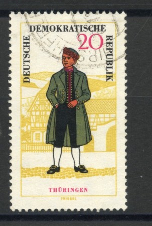 1964 - GERMANIA DDR - 20p. COSTUMI - USATO - LOTTO/36200