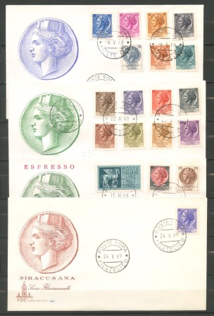 1968/69 - REPUBBLICA - LOTTO/42534 - SIRACUSANA 18v.  BUSTE  FDC