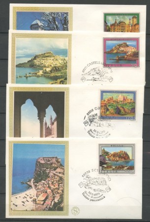 1979 - REPUBBLICA - TURISTICA - 4 BUSTE FDC FILAGRANO - LOTTO/27375