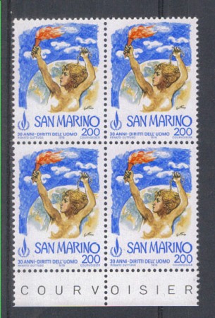 1978 - LOTTO/7990Q - SAN MARINO - DIRITTI UOMO - QUARTINA