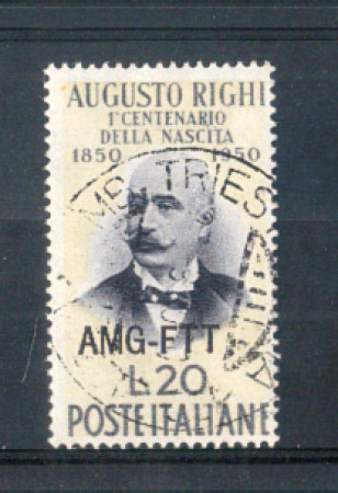 1950 - LOTTO/10266U - TRIESTE A - 20 LIRE AUGUSTO RIGHI USATO