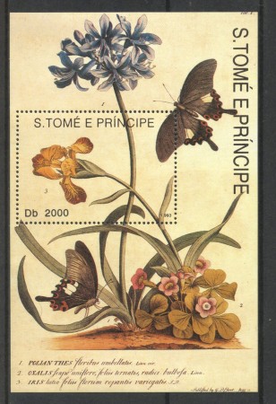 1993 - S.TOME E PRINCIPE - LOTTO/48451 - FIORI IRIS FOGLIETTO NUOVO