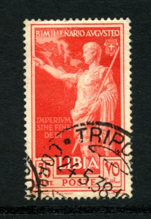 1938 - LOTTO/17988 - LIBIA - 75c. BIMILLENARIO AUGUSTO - USATO