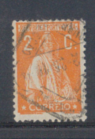 1917 - LOTTO/9666CBU - PORTOGALLO -  2c. GIALLO CERERE - USATO