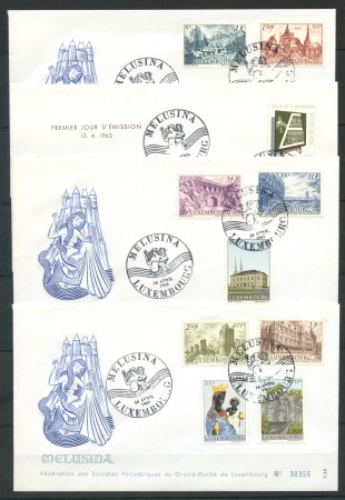 1963 - LUSSEMBURGO - 4 BUSTE CON ANNULLO MELUSINA  - LOTTO/29554
