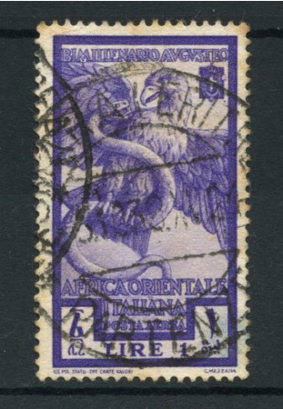 1938 - LOTTO/16522 - AFRICA ORIENTALE -1 LIRA AUGUSTO P/AEREA - USATO