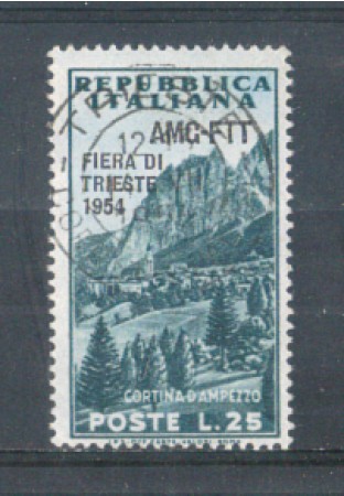 1954 - LOTTO/10381U - TRIESTE A - 25 LIRE FIERA DI TRIESTE USATO