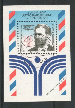 1991 - GERMANIA - ESPOSIZIONE LILIENTHAL 91 - FOGLIETTO USATO - LOTTO/GFBF23U