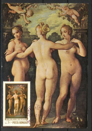 1969 - ROMANIA - LOTTO/38111 - LE TRE GRAZIE - CARTOLINA MAXIMUM