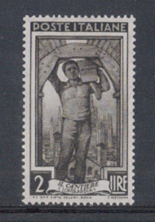 1955 - LOTTO/6256 - REPUBBLICA - 2 LIRE ITALIA AL LAVORO