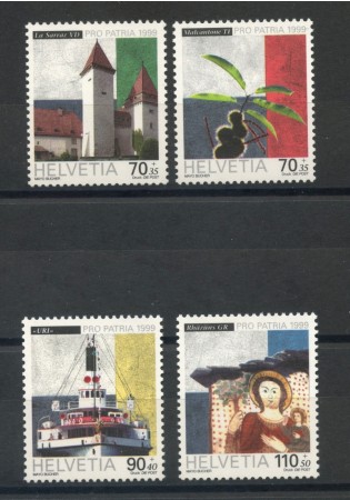 1999 - SVIZZERA - PRO PATRIA  4v. - NUOVI - LOTTO/37315