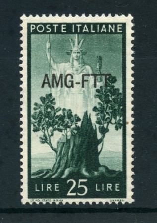 1949/50 - LOTTO/23722 - TRIESTE A - 25 LIRE DEMOCRATICA - NUOVO