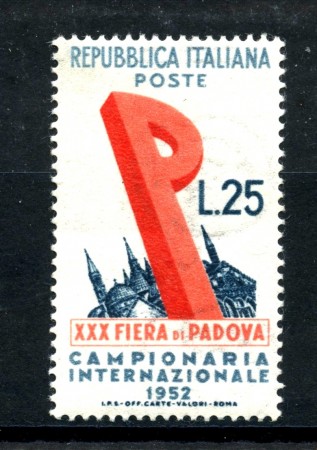 1952 - REPUBBLICA - 30° FIERA DI PADOVA - NUOVO - LOTTO/30418