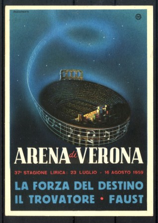 1959 - REPUBBLICA - VERONA STAGIONE LIRICA - CARTOLINA NUOVA - LOTTO/31955