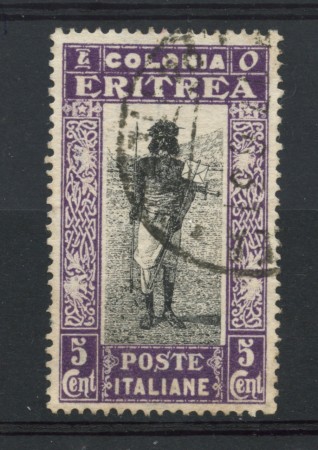 1930 - LOTTO/17727 - ERITREA - 5 cent. SOGGETTI AFRICANI - USATO