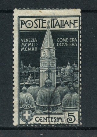 1912 - REGNO - 5 cent. CAMPANILE DI VENEZIA - USATO - LOTTO/17634