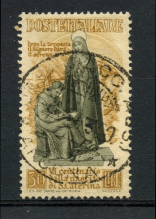 1948 - LOTTO/18700 - REPUBBLICA - 30 LIRE S. CATERINA - USATO